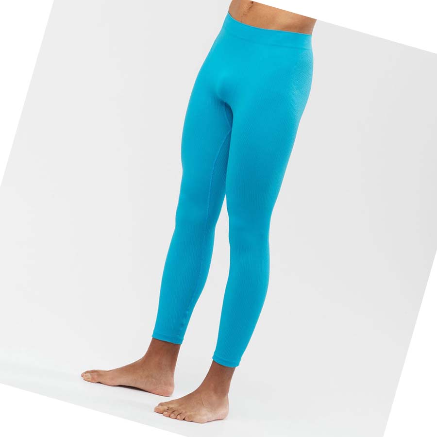 Salomon ESSENTIAL SEAMLESS Nadrág Férfi Kék | HU 2433FDN